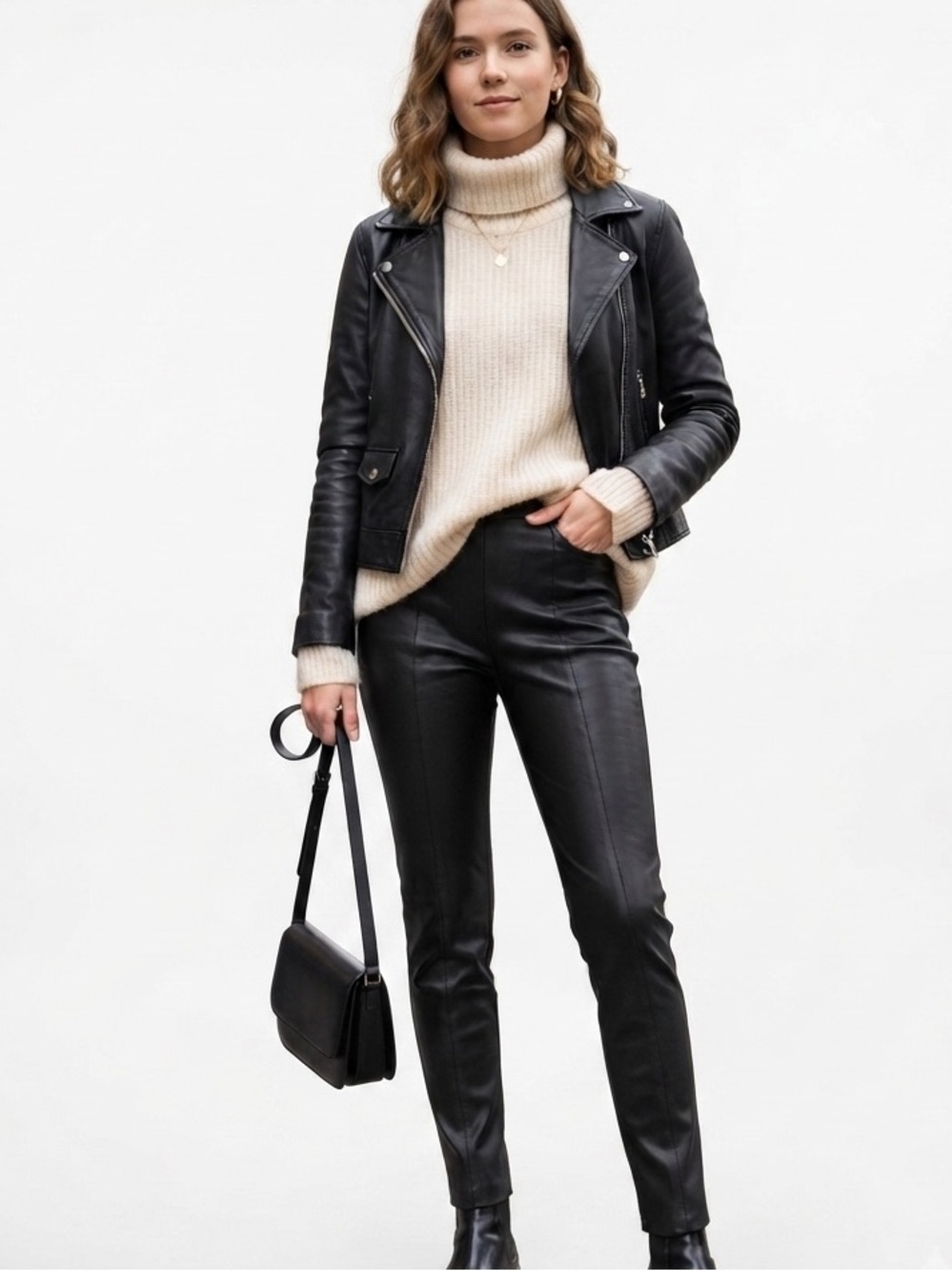 We The Free Black Faux Leather Leggings / Pants Size 26